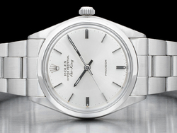 Rolex Air-King 34 Argento Oyster 5500 Silver Lining 